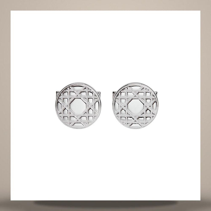 DIOR Silver Cannage Icons Cufflinks Earrings/Piercing C0215HOMST D990