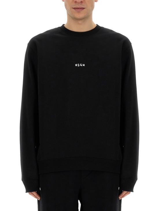 MSGM Black Long Sleeve Sweatshirt 3640 MM5512 4700099