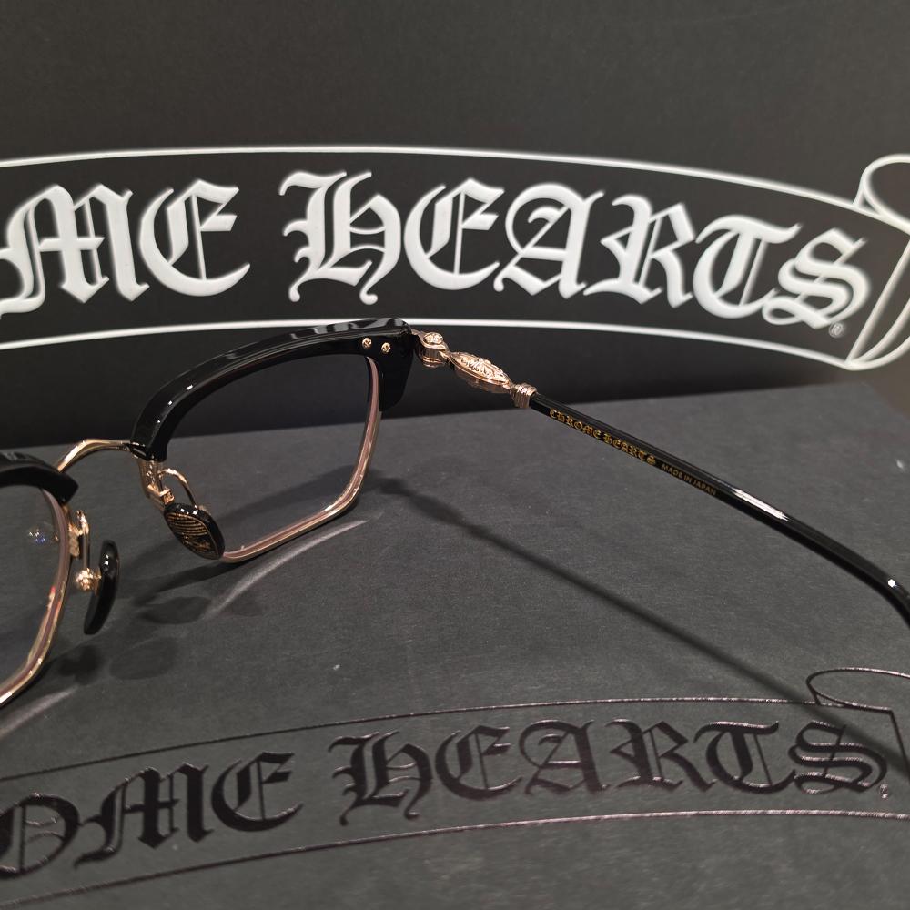 Chrome Hearts Black Gold Nippleopolis Unisex Eyeglasses