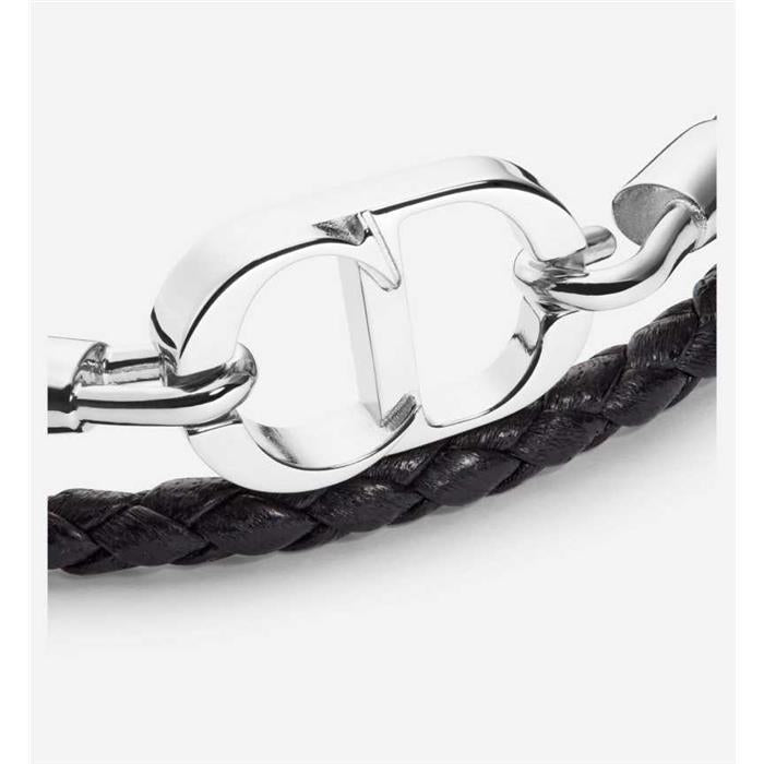 DIOR CD Icon Braided Leather Bracelet B1973HOMLE D004