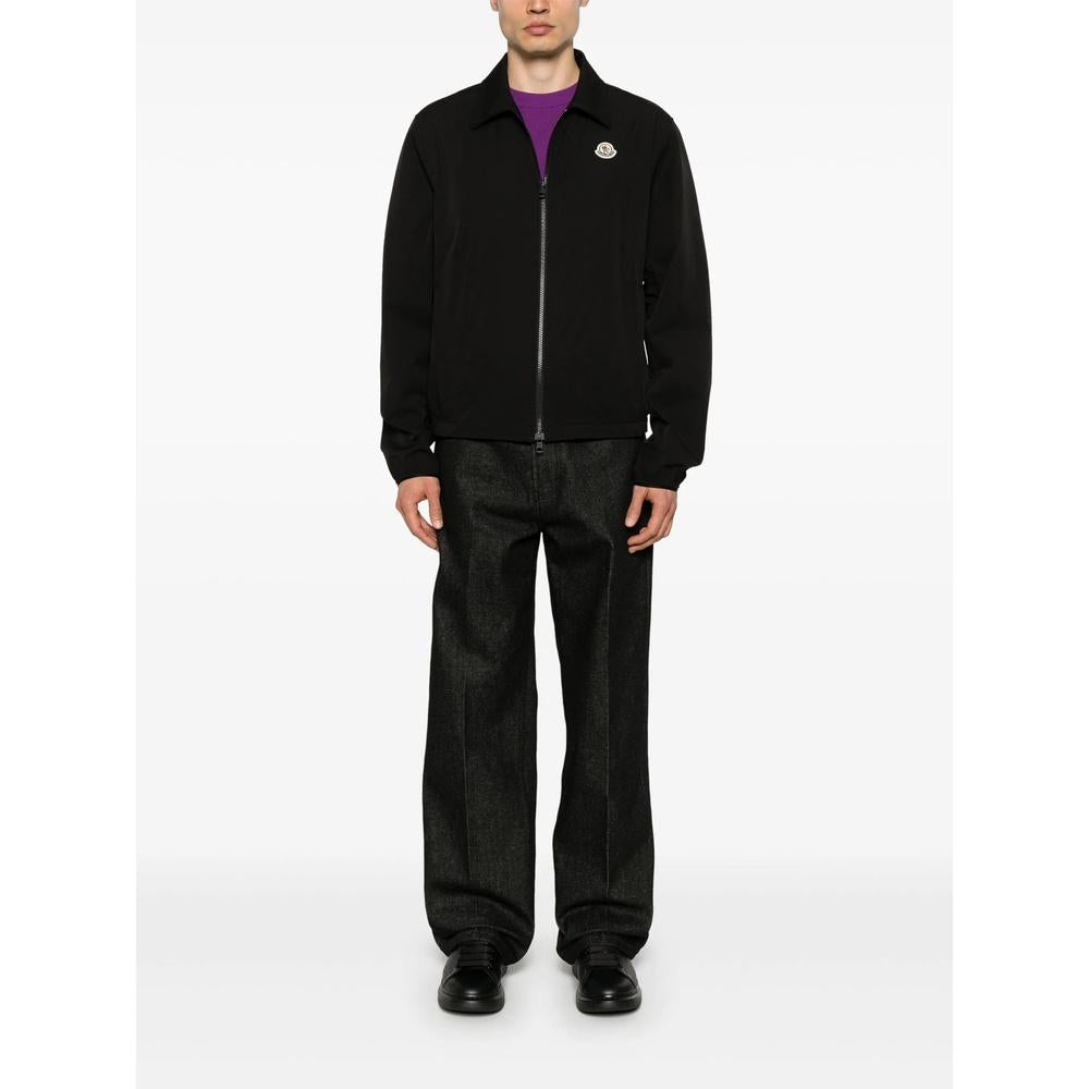 Moncler Logo Patch Men’s Shirt Jacket Black