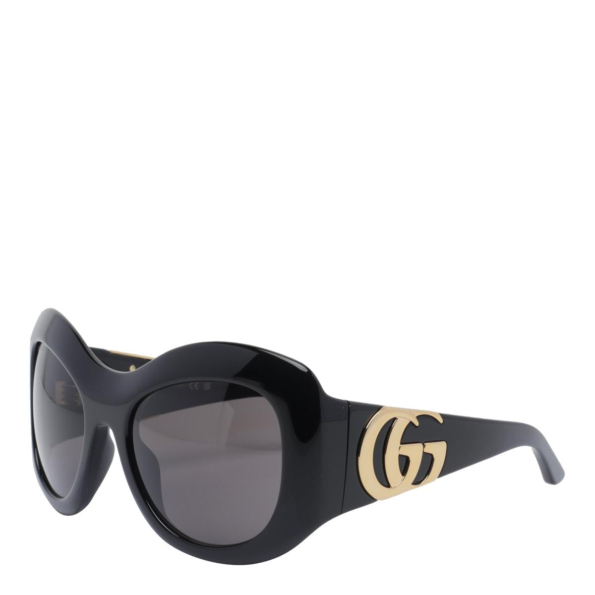 GUCCI Black Acetate Square Sunglasses