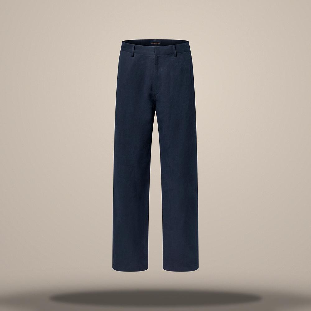 Louis Vuitton Women's Lightweight Linen Workwear Relaxed Fit Pants