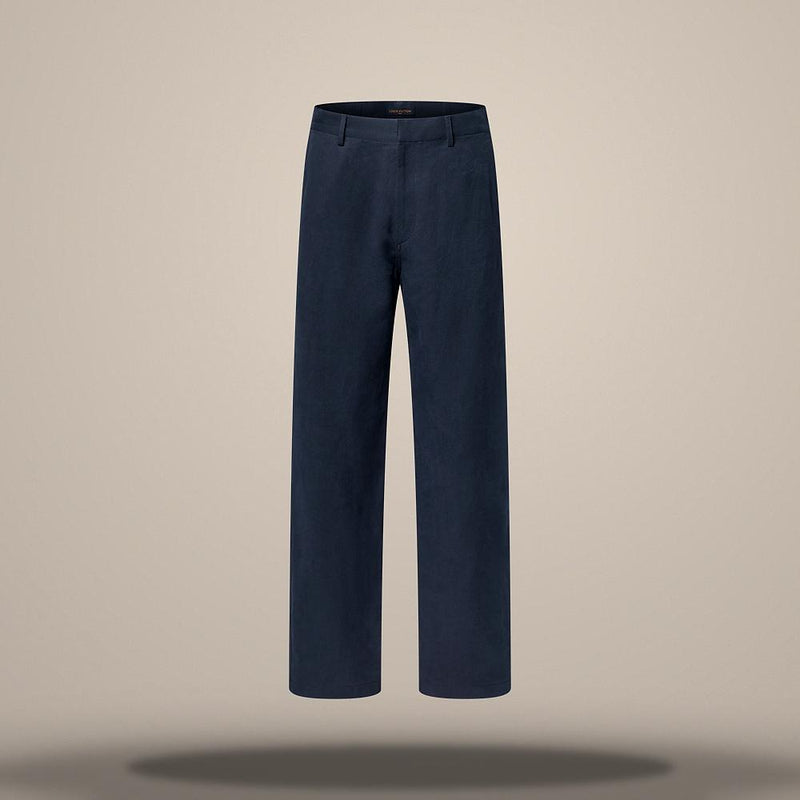 Louis Vuitton Women's Lightweight Linen Workwear Relaxed Fit Pants