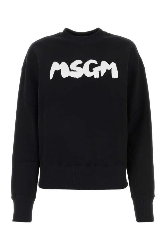 MSGM Black Long Sleeve Sweatshirt for Women 3541 MDM153 23779999