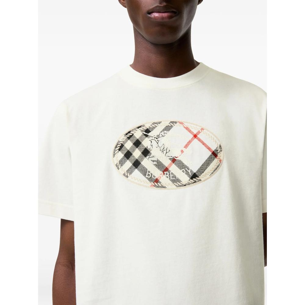 BURBERRY Black Cotton Short Sleeve T-Shirt for Men