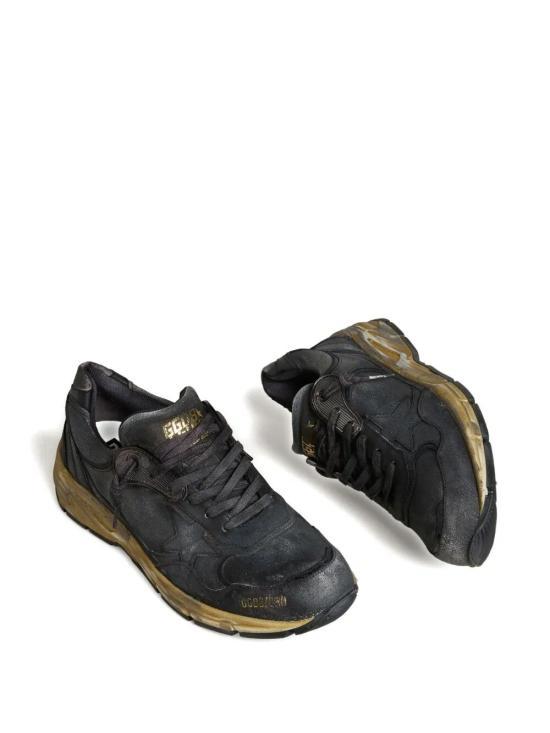 GOLDEN GOOSE Dad Star Sneakers Black Leather Low-Top Men’s