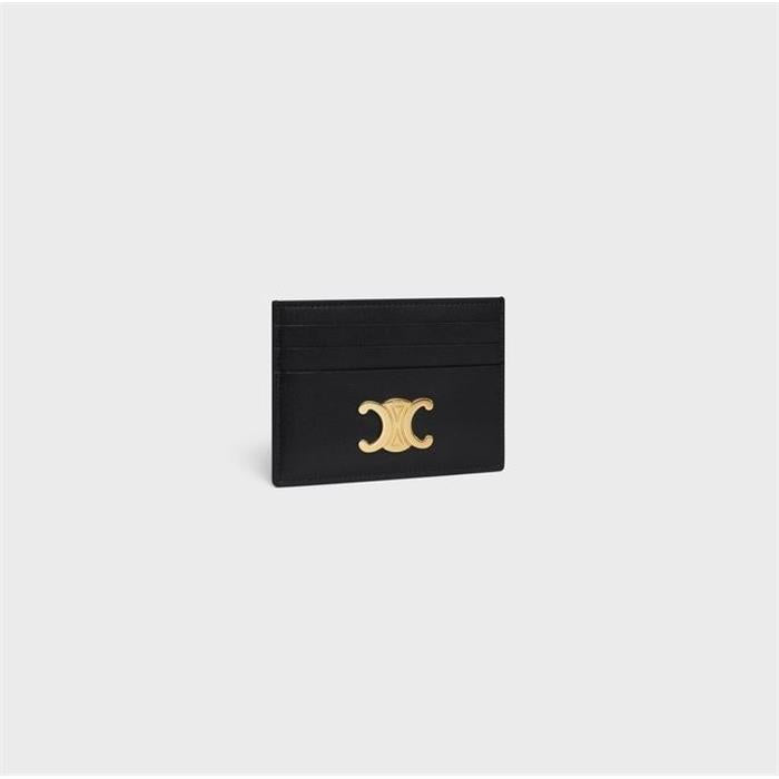CELINE Triomphe Leather Card Holder 10L833DPV