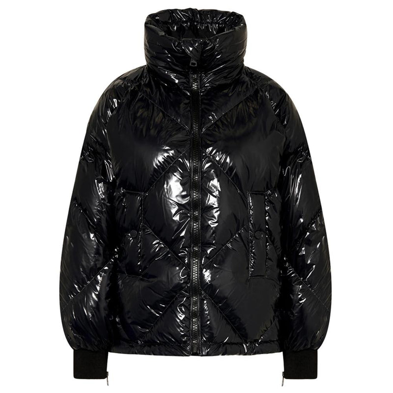Max Mara Black Kurt Sleeve Zip Puffer Jacket