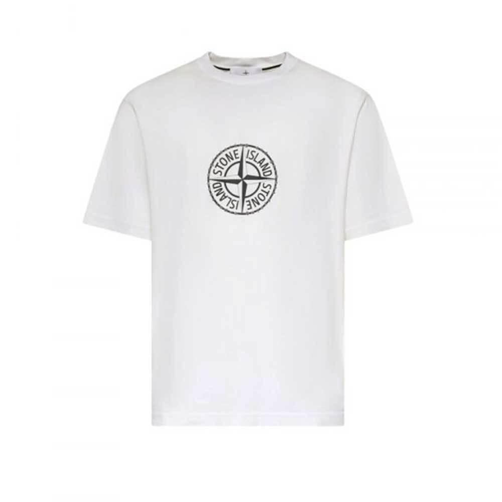 STONE ISLAND Cotton Short Sleeve T-Shirt Men White