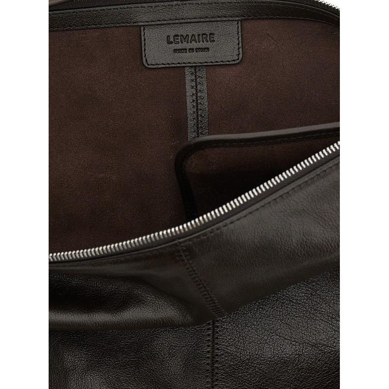 Lemaire Dark Chocolate Quiver Clip Bag Shoulder Bag Leather