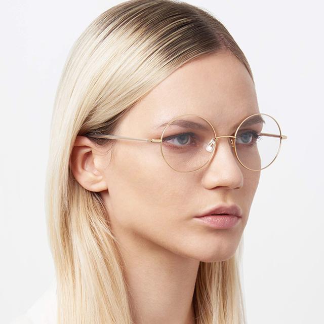 HUGO BOSS Rose Gold Titanium Round Eyeglass Frames Unisex BOSS1397 000
