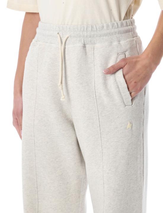 GOLDEN GOOSE Vintage Gray Melange Cotton Drawstring Jogger Sweatpants