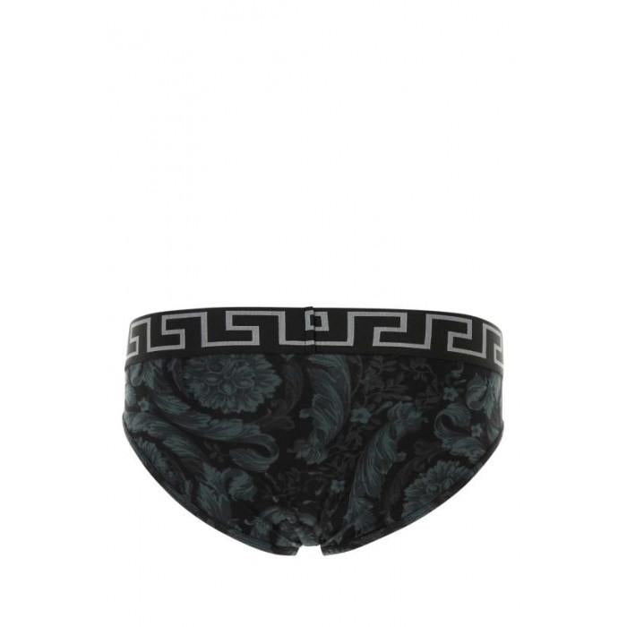 Versace Baroque Print Briefs Men’s Underwear Black Gold