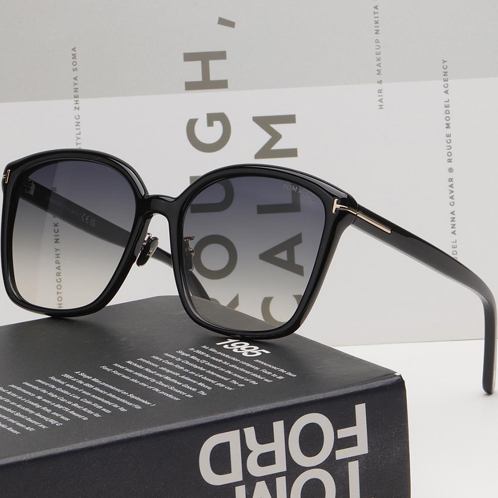TOM FORD Acetate Square Sunglasses Asian Fit Oversized Unisex TF1054K 01B