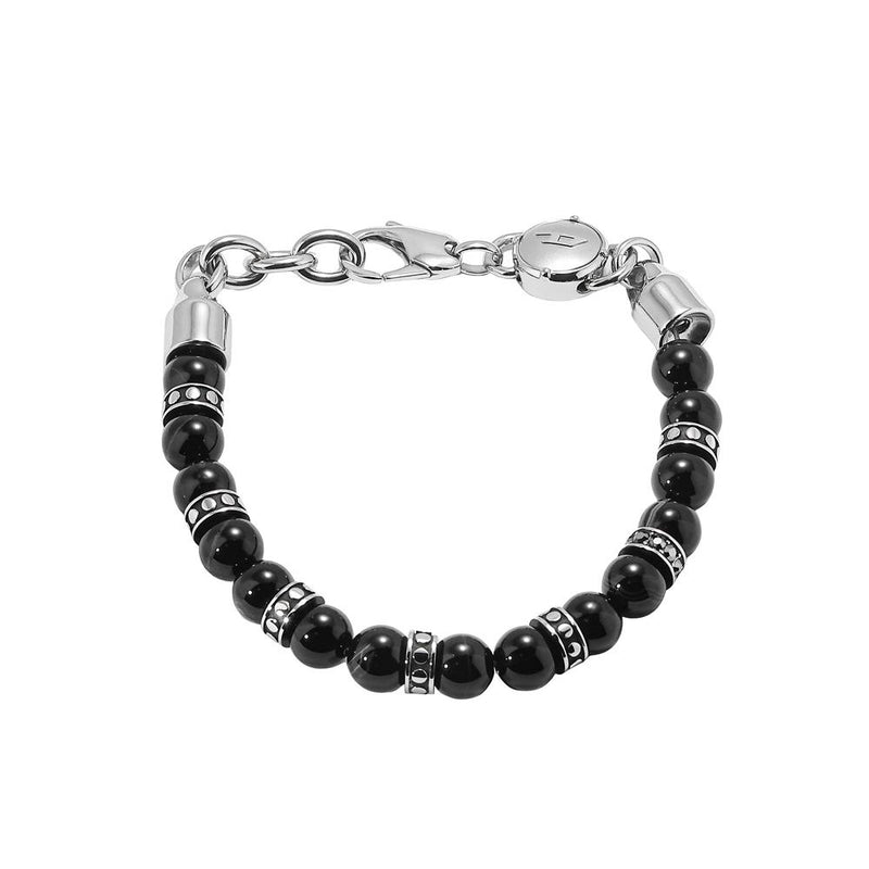 DIESEL Black Beaded Bracelet for Men