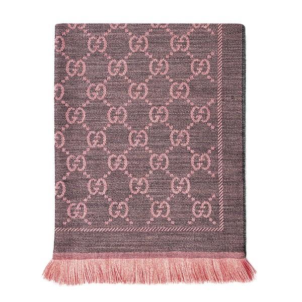 GUCCI Wool Scarf Beige Knit Winter Scarf for Women