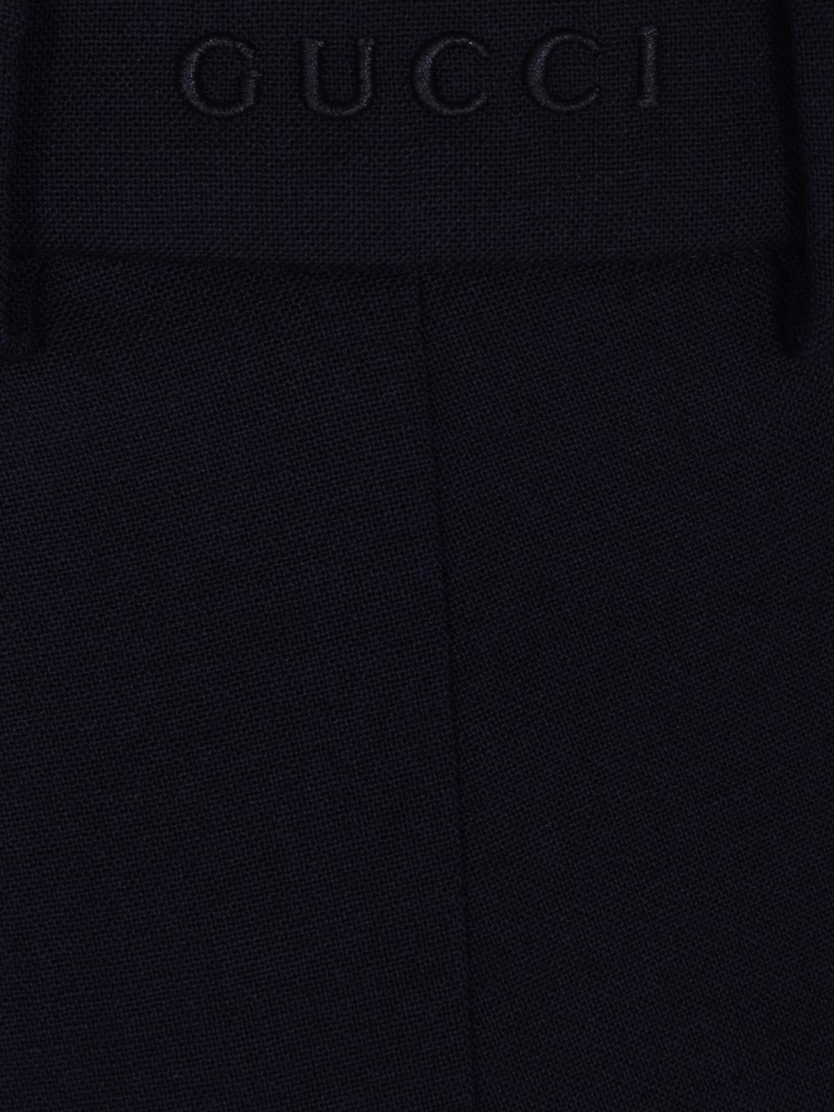 GUCCI Wool Blend Classic Trousers Women’s Beige Pants