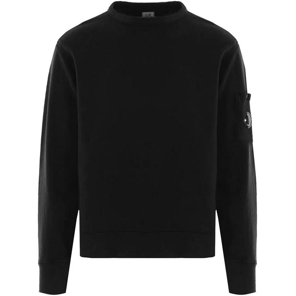 CP Company Lens Patch Crewneck Sweatshirt Black 18CMSS266A 110337O 999