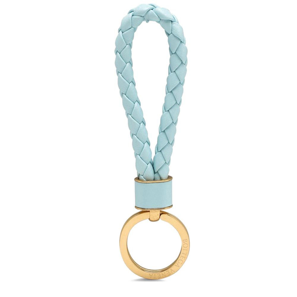 Bottega Veneta Intrecciato Nappa Leather Keyring Green Keychain