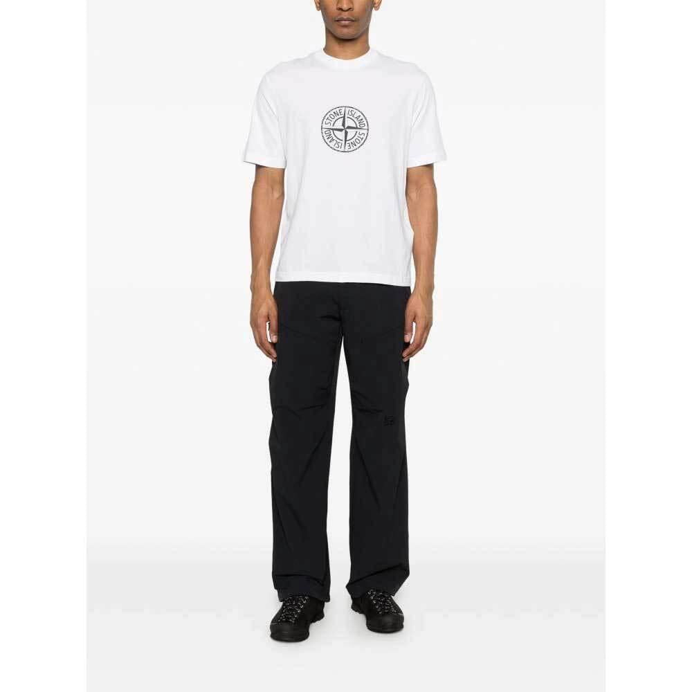 STONE ISLAND Cotton Short Sleeve T-Shirt Men White