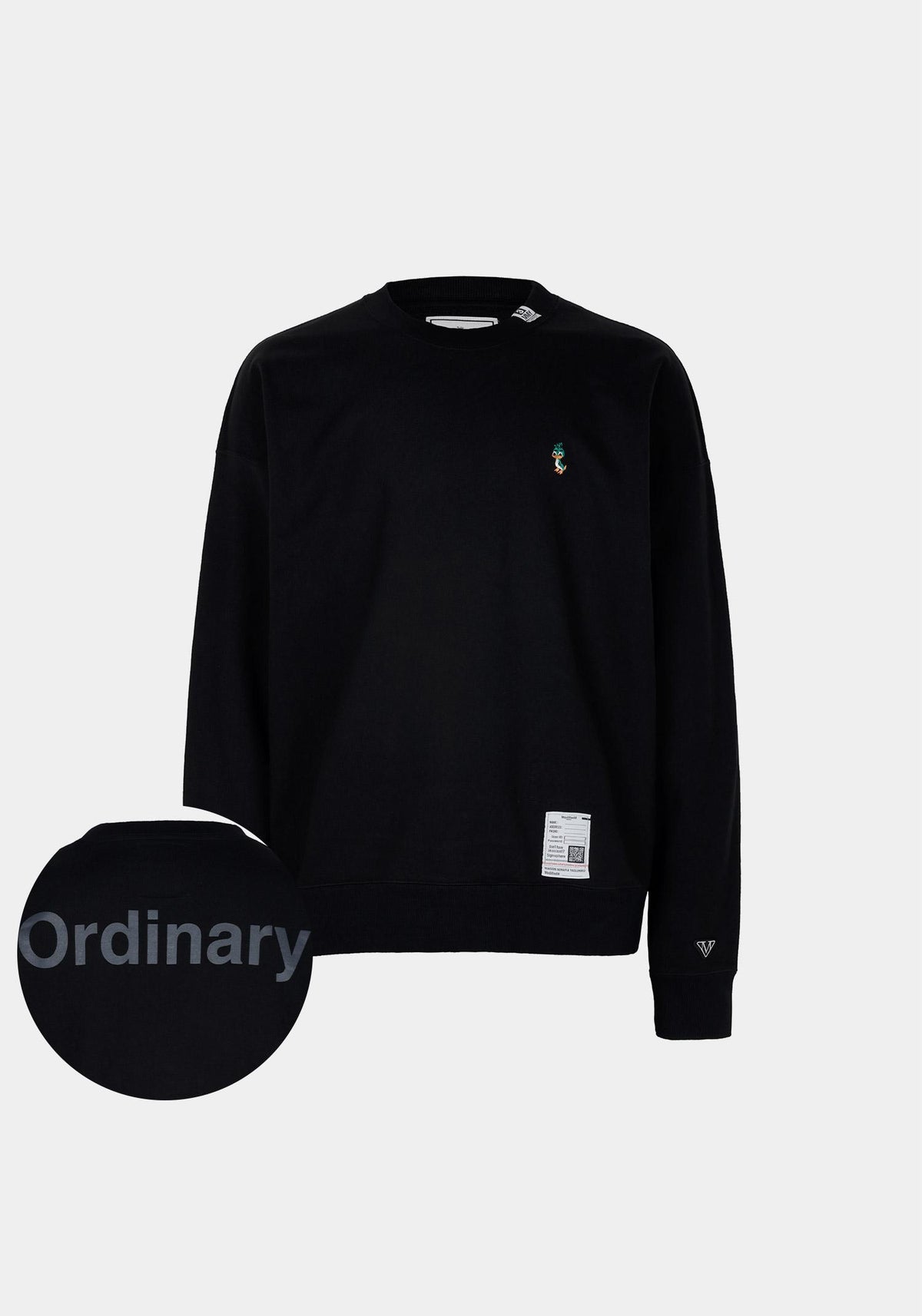 Maison Mihara Yasuhiro Black Leon Embroidered Sweatshirt Unisex J16PO792 BLACK