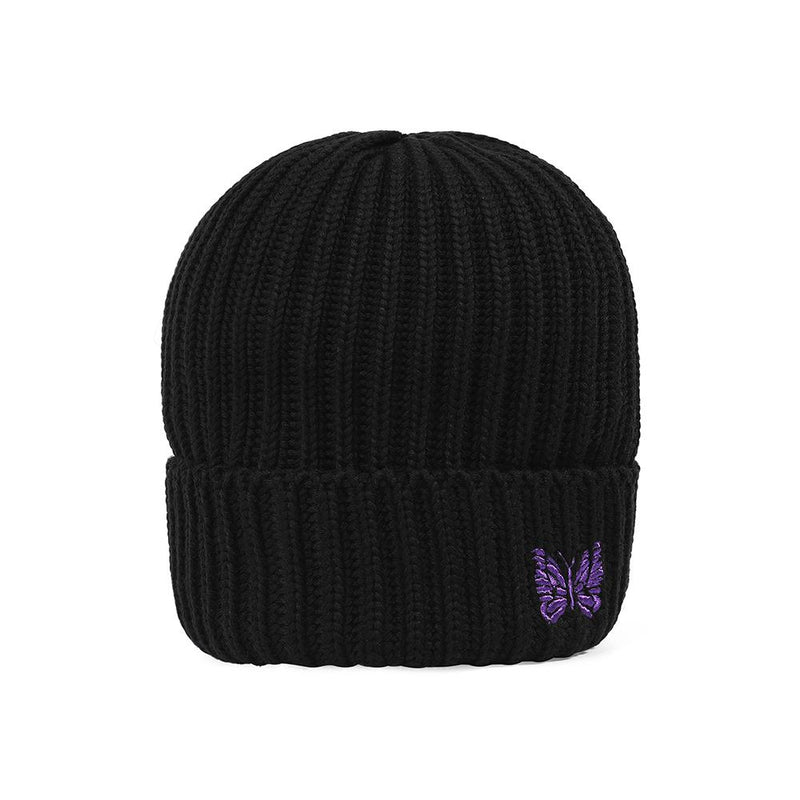 NEEDLES Merino Wool Watch Cap Beanie RW056 EBlack