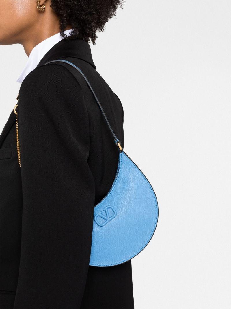 VALENTINO V Logo Mini Leather Shoulder Bag Blue 2W2P0W19 RQR