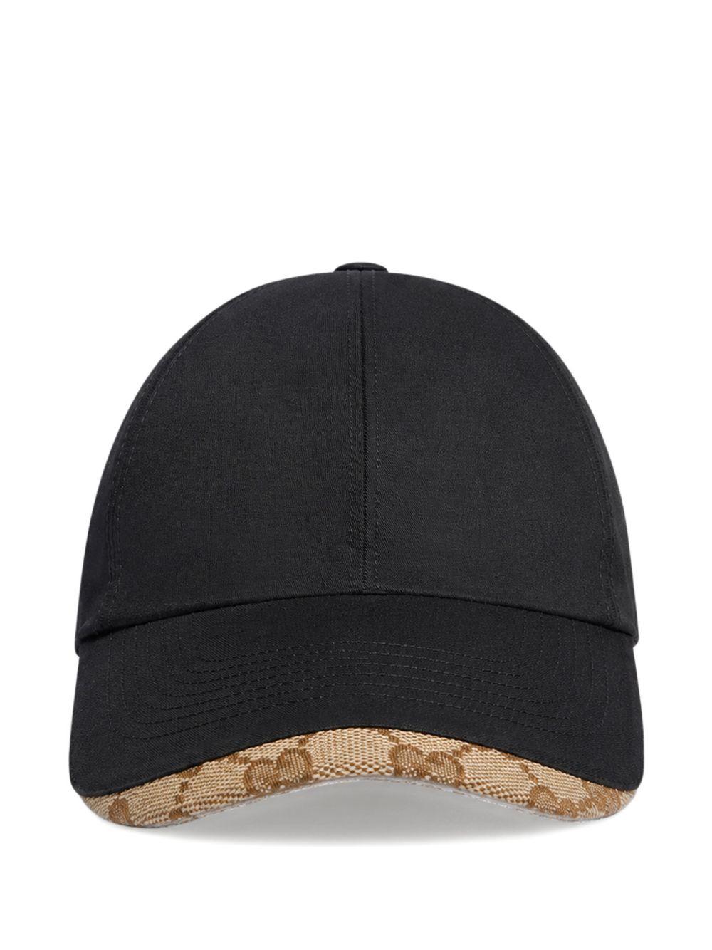 GUCCI Black Cotton Logo Baseball Cap