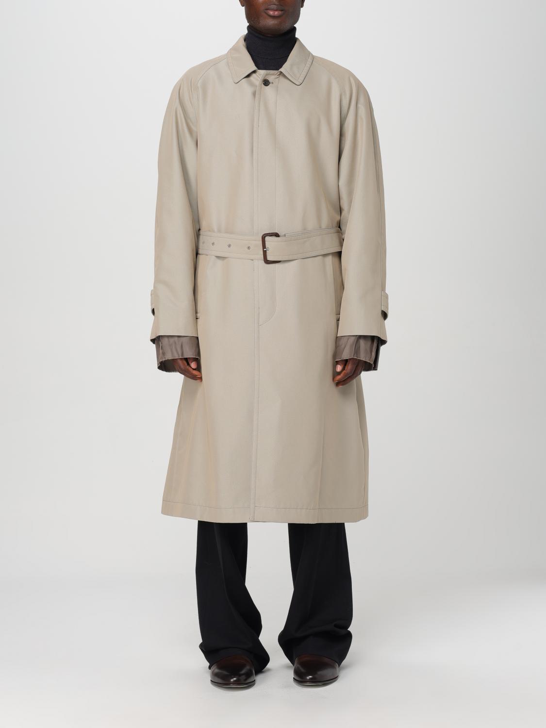 Maison Margiela Beige Cotton Blend Trench Coat for Men