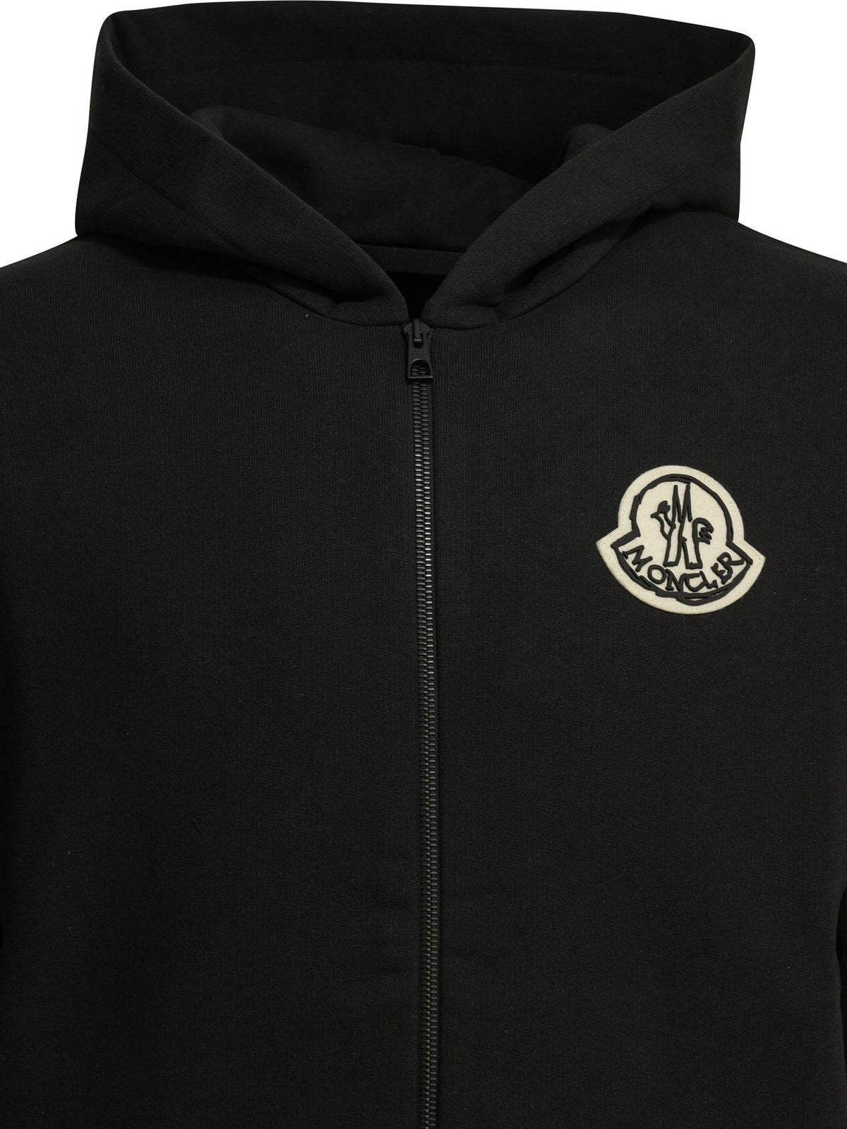 Moncler Black Zip-Up Hoodie for Men