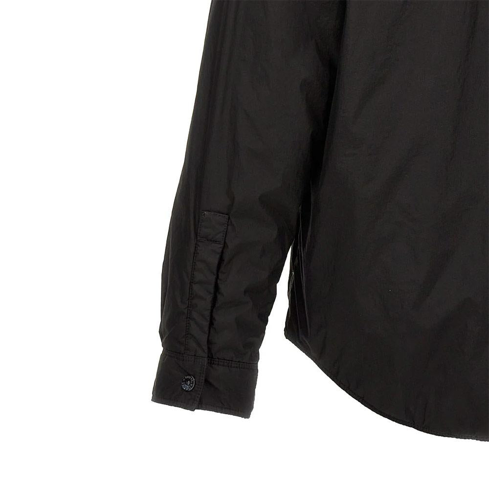 STONE ISLAND Crinkle Reps Nylon Overshirt Jacket Black Men's 8115Q0123 V0029