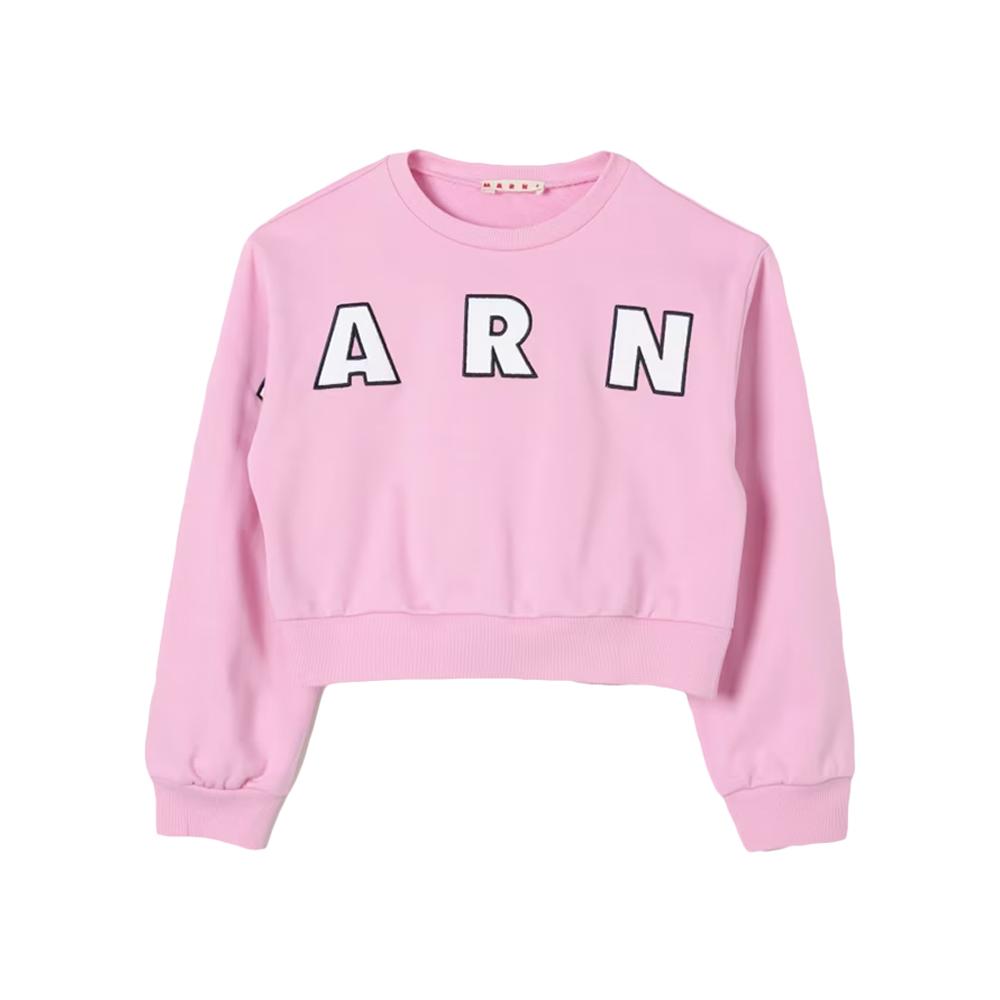 Marni Logo Crop Sweatshirt for Women M01193 M00RE 0M345