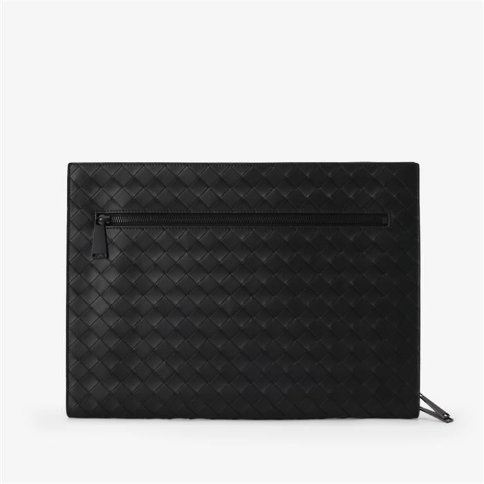 Bottega Veneta Intrecciato Leather Clutch Bag Brown
