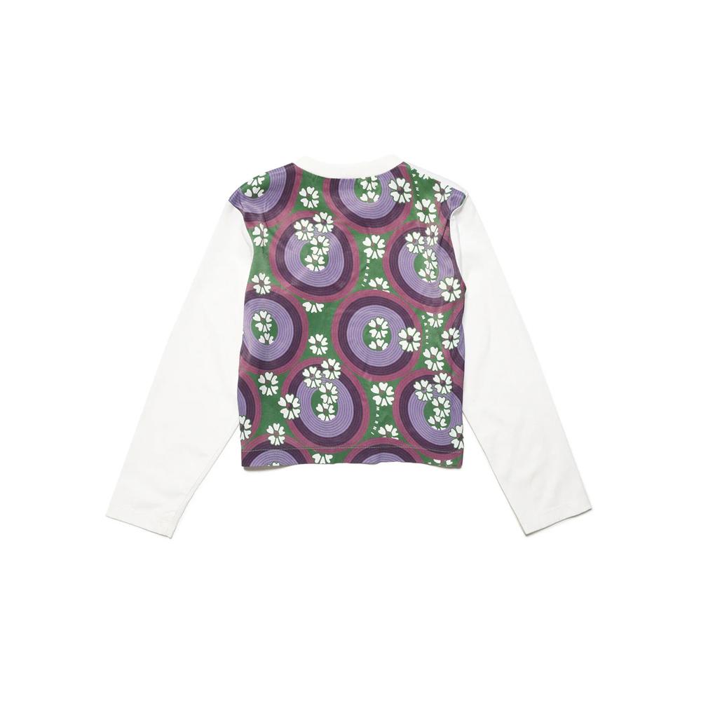 Marni Floral Print T-Shirt Women White Cotton Short Sleeve