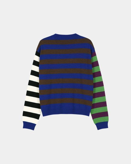 Andersson Bell Men’s Round Neck Knit Sweater atb1464w BLUE GREEN DOM