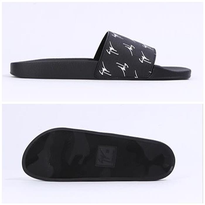 Giuseppe Zanotti Logo Slide Sandals for Men RM80049 NEROBIANCO