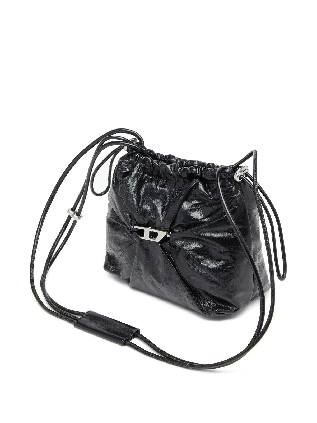 DIESEL Black Leather Shoulder Bag