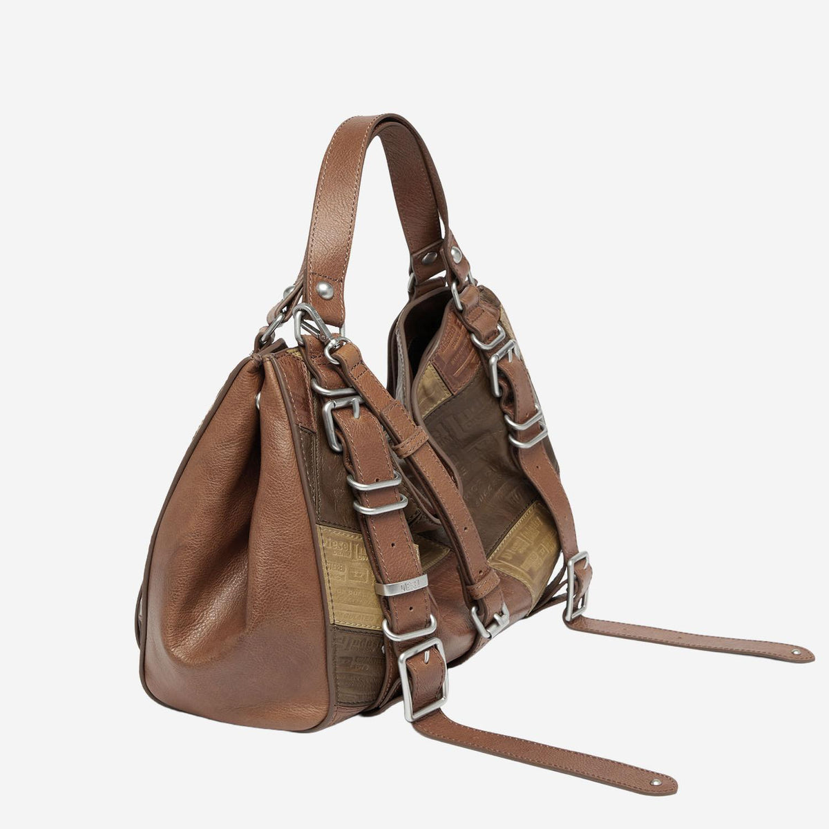 DIESEL Black Leather Tote Bag