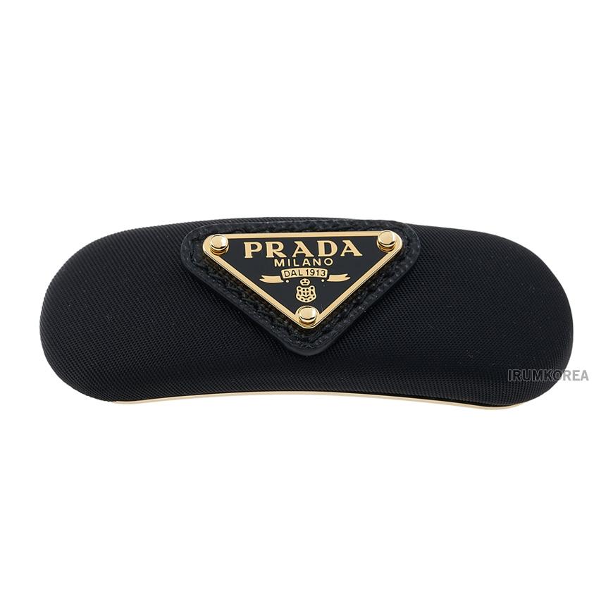 PRADA Re-Nylon Hair Clip Women Brown Hair Accessory