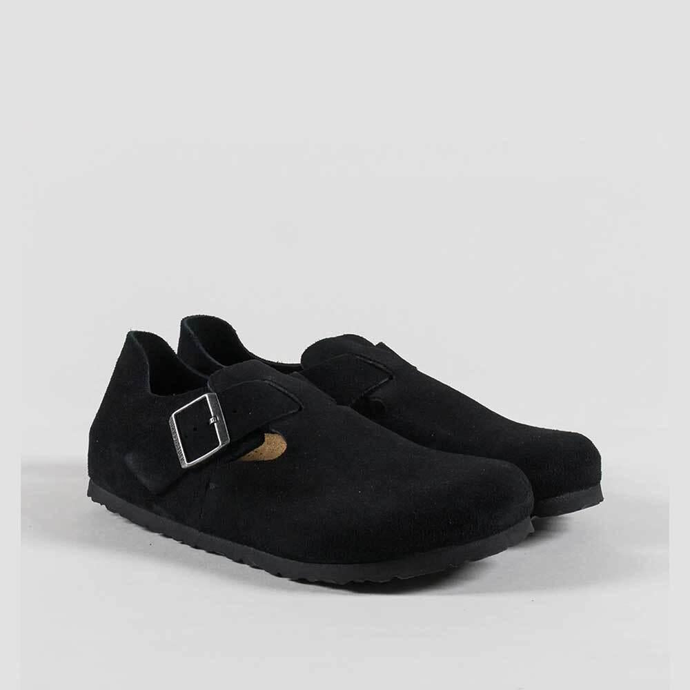 Birkenstock London Leather Low-Top Sneakers Men Black