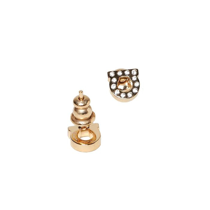 Ferragamo Gancini Crystal Earrings