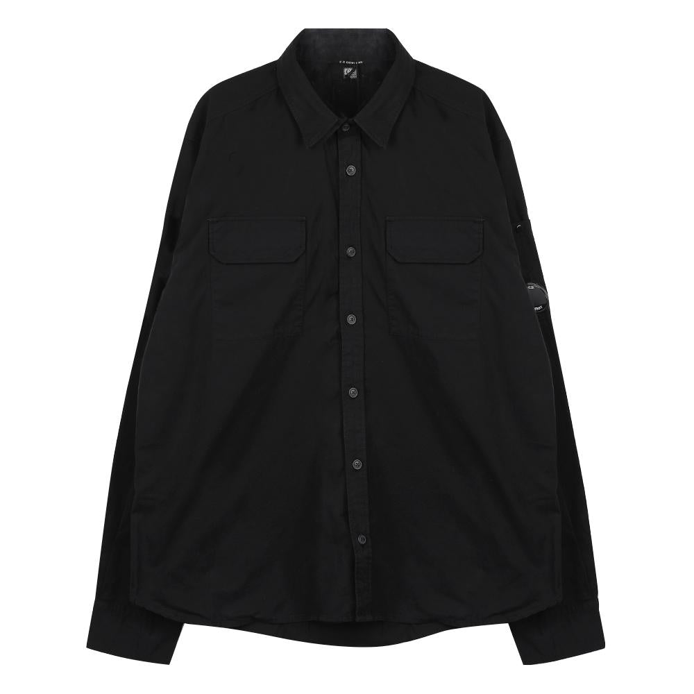 CP Company Gabardine Lens Organic Cotton Long Sleeve Shir 18CMSH140A 110143G 999