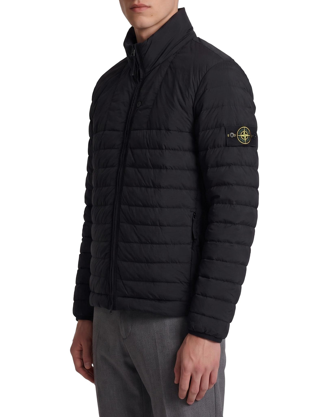 STONE ISLAND Black Down Puffer Jacket Men
