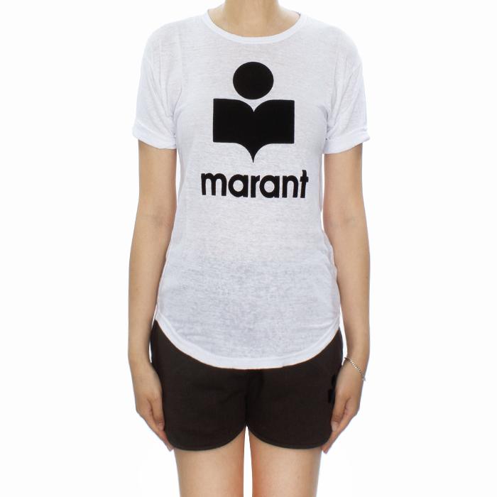 Isabel Marant Koldi Graphic Tee White Cotton T-Shirt
