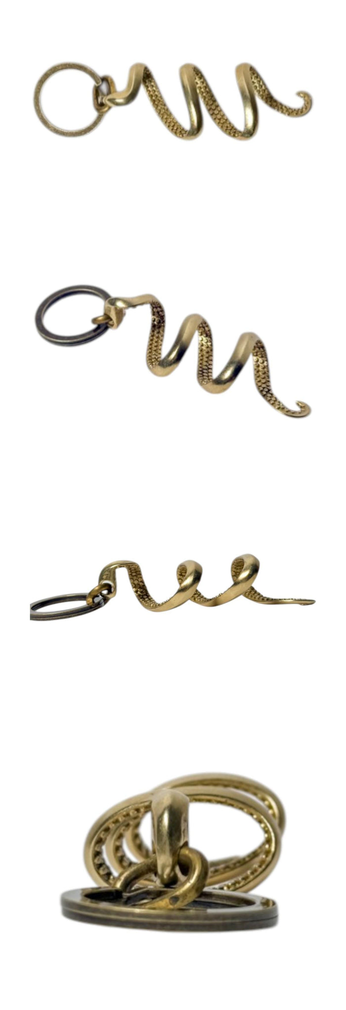 OUR LEGACY Snake Lighter Holder Keyring Brass Unisex Accessories
