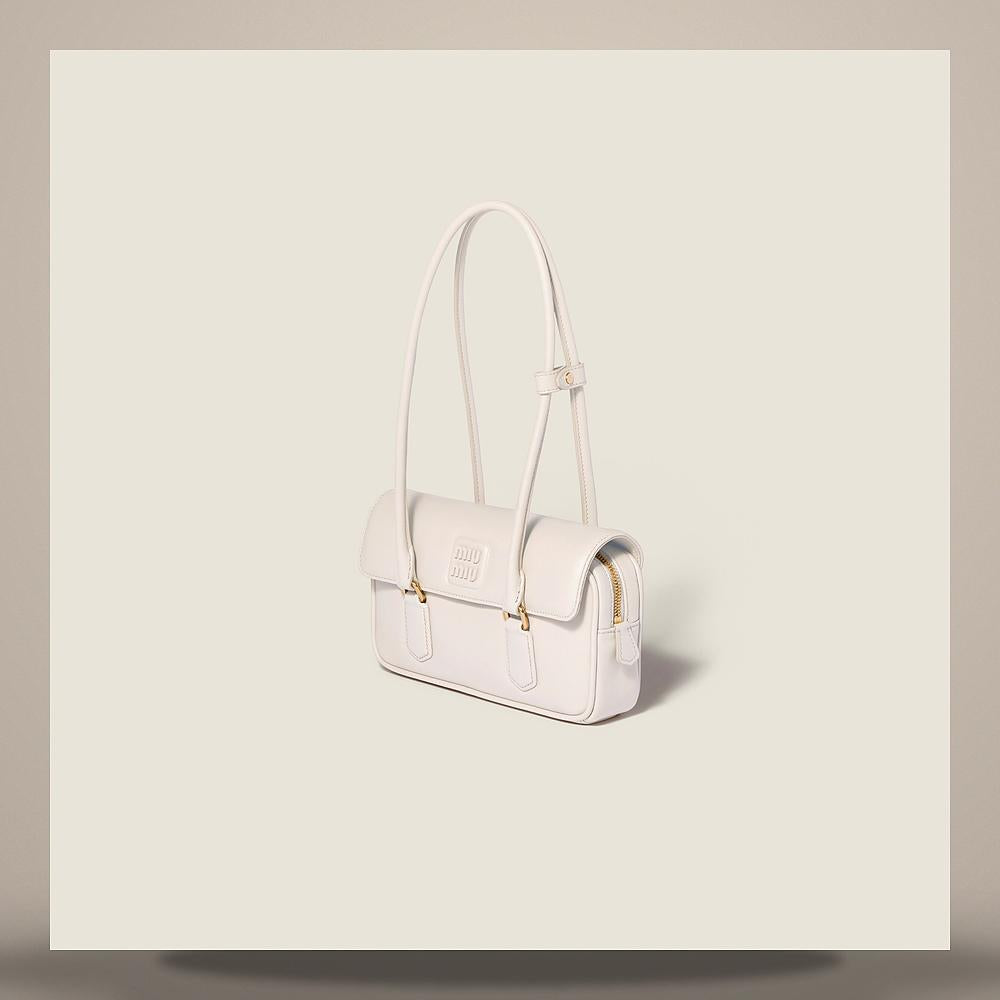 Miu Miu Arcadie Leather Shoulder Bag 5BD282 ACR3 F0K74