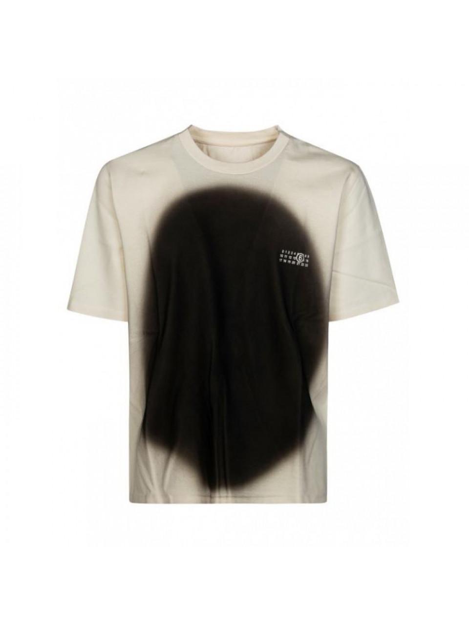 MM6 Men's Spray-Painted Short Sleeve T-Shirt SH0GC0064 M20177 102
