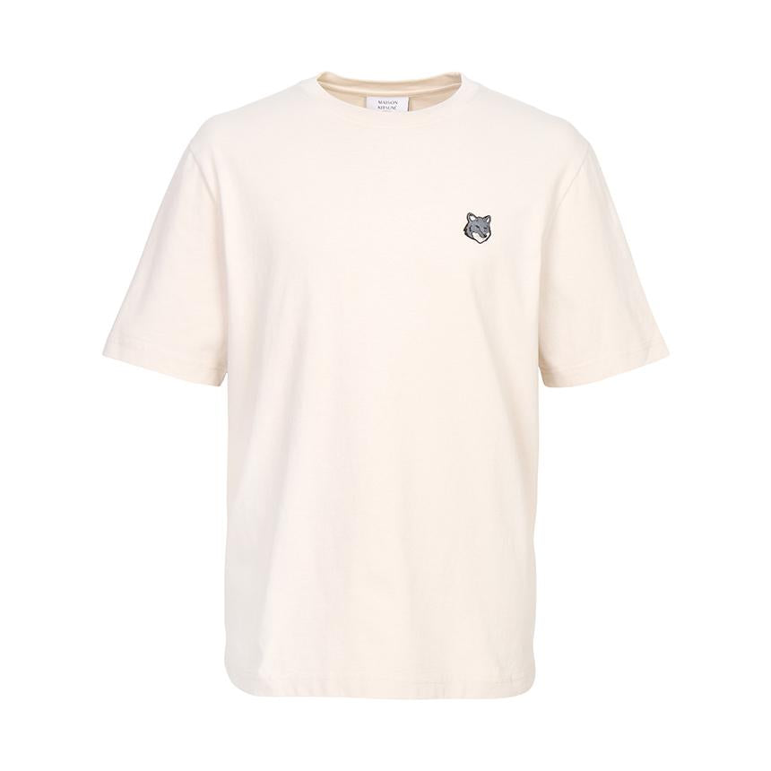 Maison Kitsune Fox Head Logo Men’s Short Sleeve T-Shirt White Cotton
