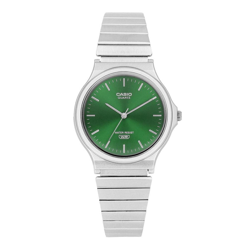 Casio Analog Metal Watch for Students Silver Tone Men's Wristwatch MQ 24DA 3ADF